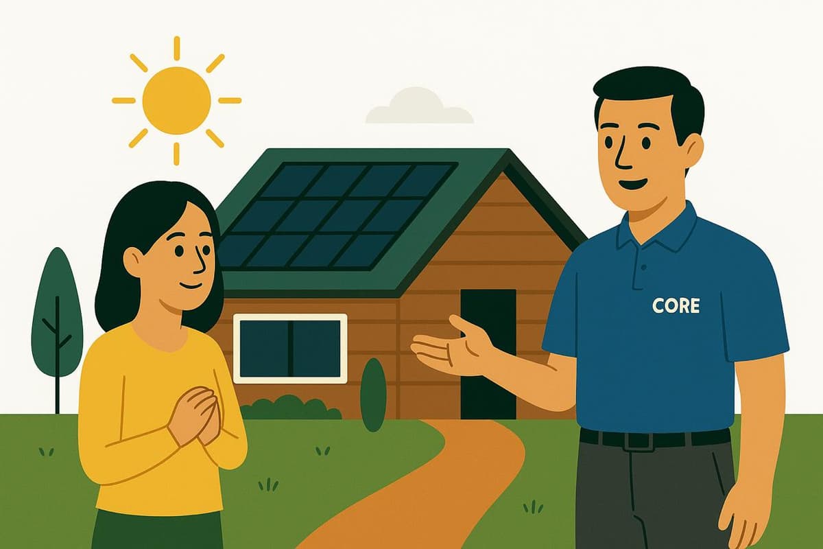 Diagram explaining a Solar PPA