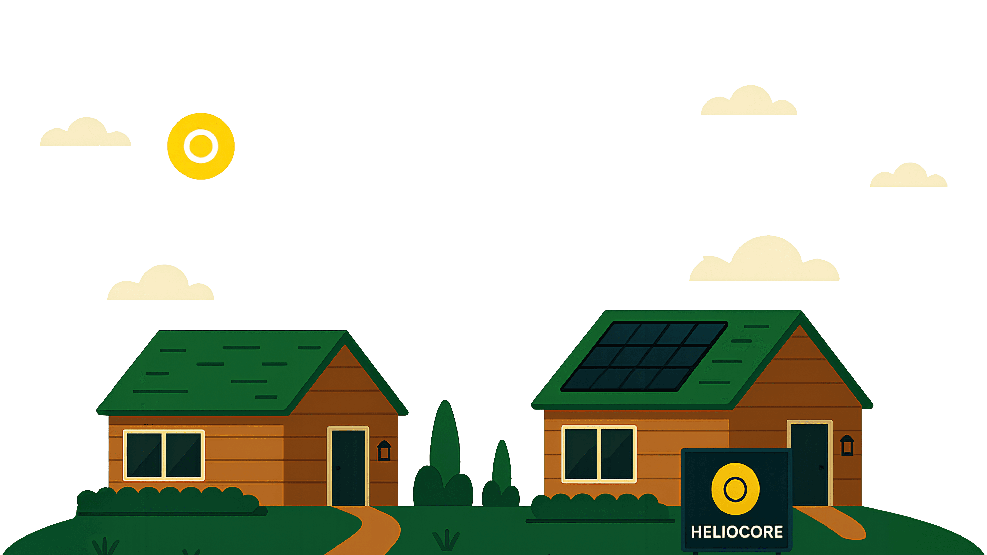 Solar panel house background